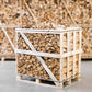 Halbe Palette kammergetrocknetes gespalten Birke Brennholz 25cm
