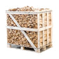 Halbe Palette kammergetrocknetes gespalten Birke Brennholz 25cm