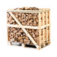 Halbe Palette kammergetrocknetes gespalten Eiche Brennholz 25cm