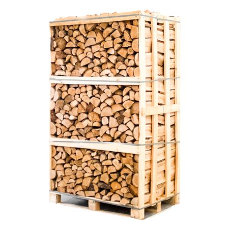 Palette kammergetrocknetes gespalten Eiche Brennholz 33cm